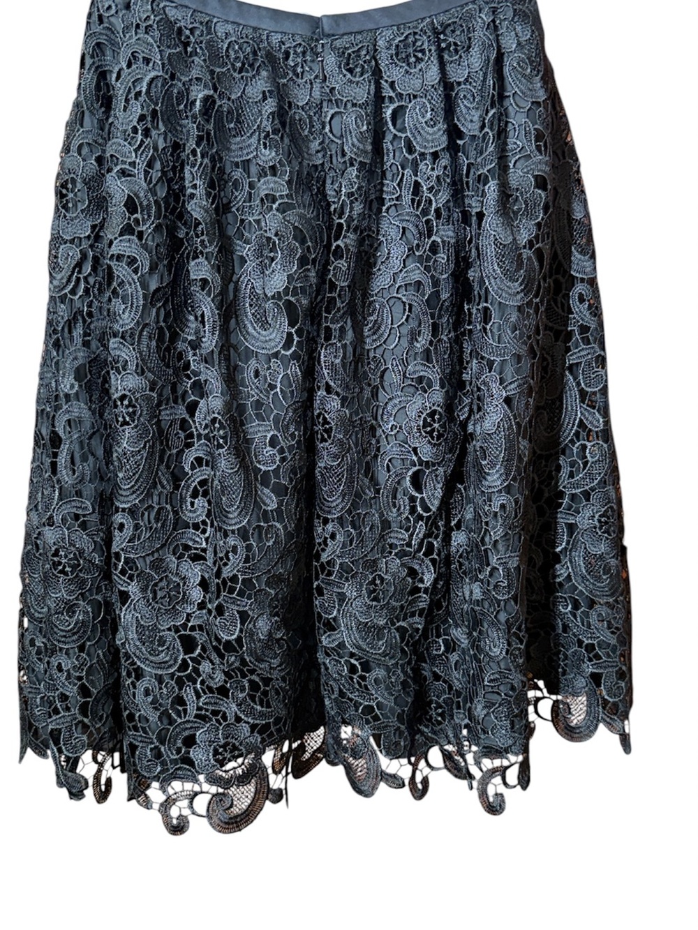 Aidan Mattox Black Lace Circle Skirt